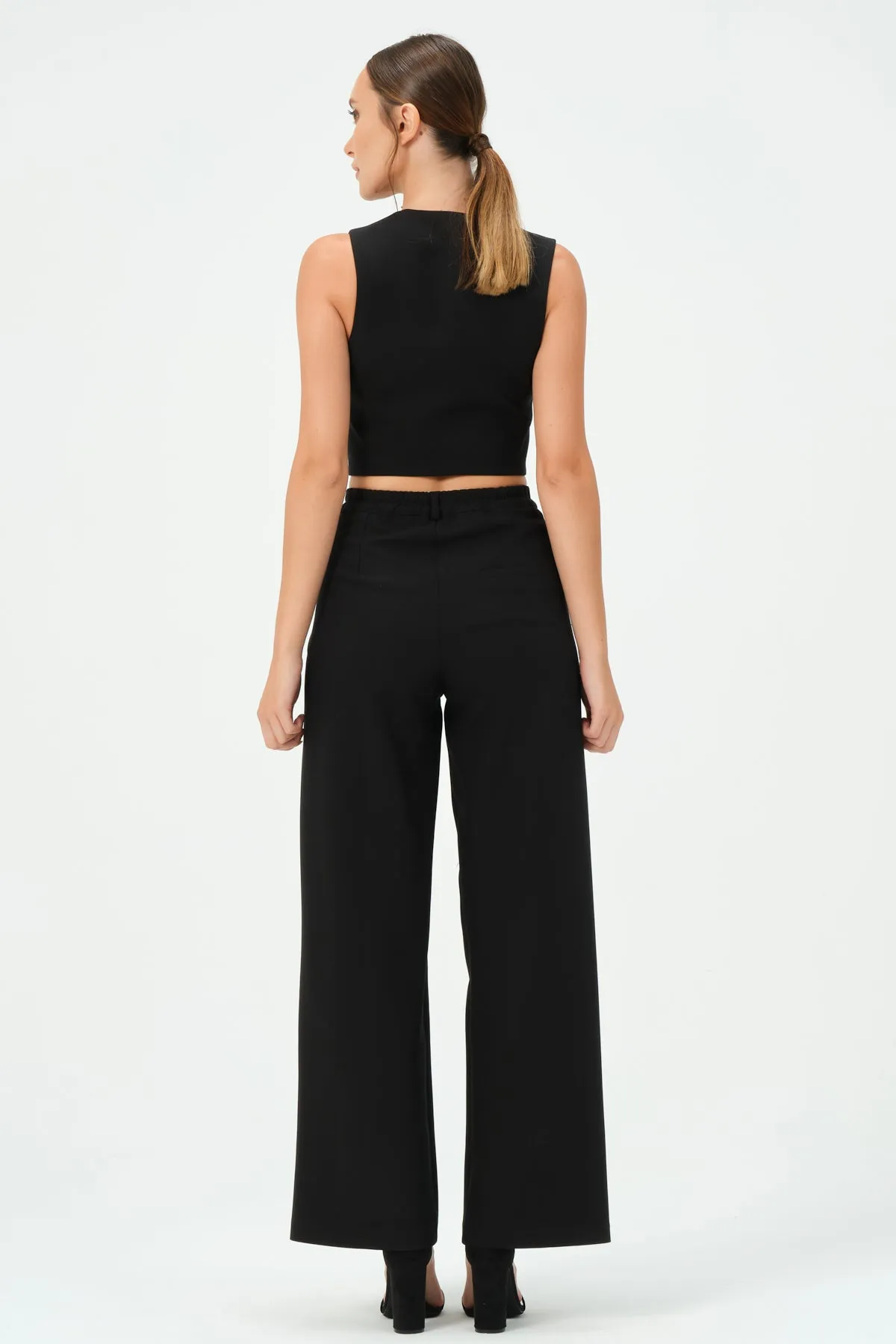 135-Grace Pants Wide Leg Black