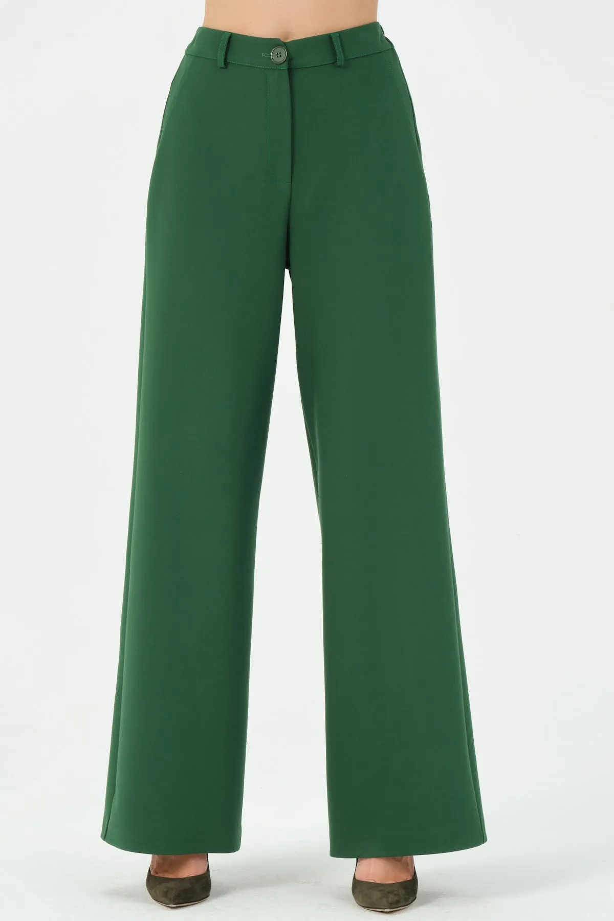 135-Grace Pants Wide Leg Green