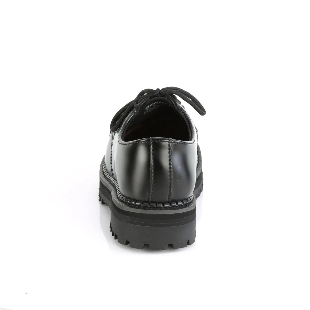 3 Eyelet RIOT-03 Black Leather