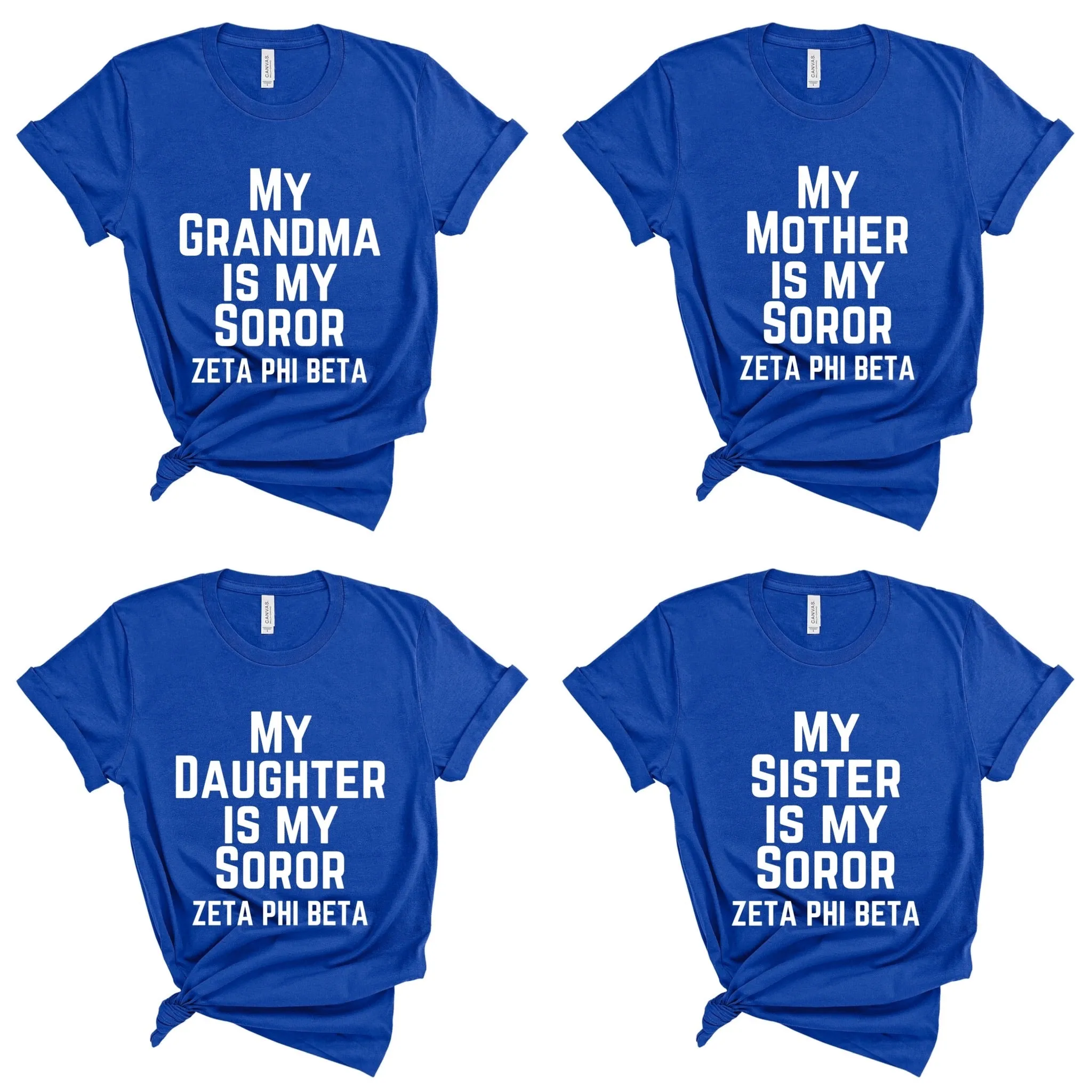 (8 options) Zeta Royal Blue Legacy Soror T-Shirts