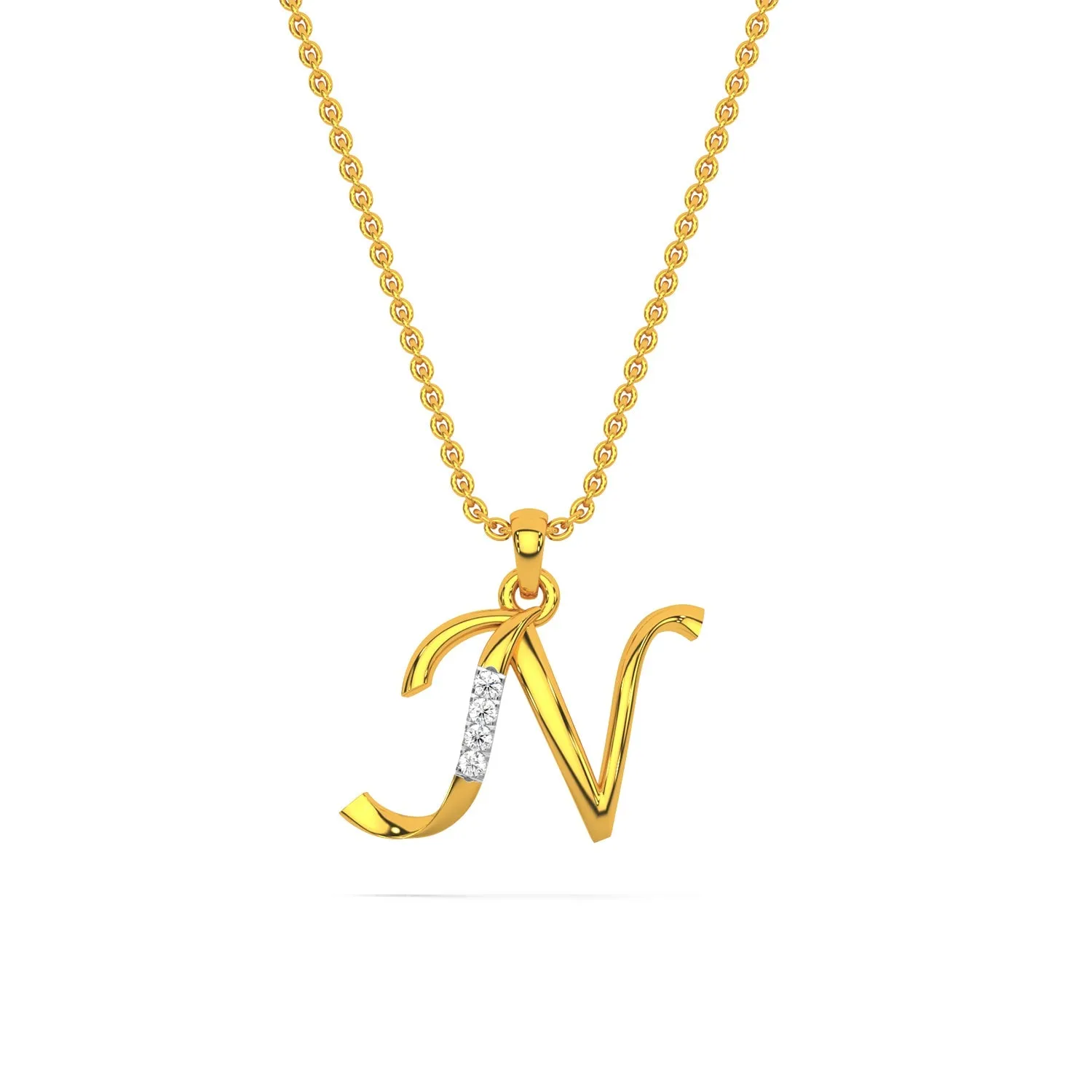 Alphabet N  Unisex Pendant