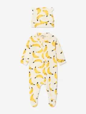 Baby Banana Sleepsuit And Hat Gift Set in Yellow