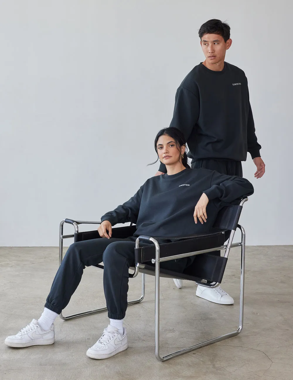 Basics Black Unisex Crewneck