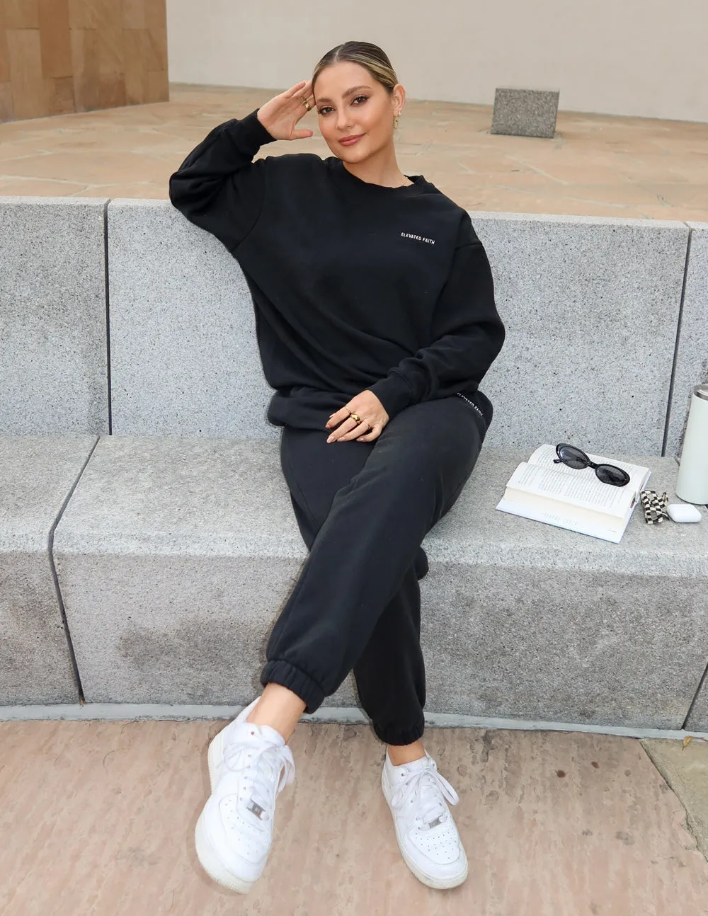 Basics Black Unisex Crewneck