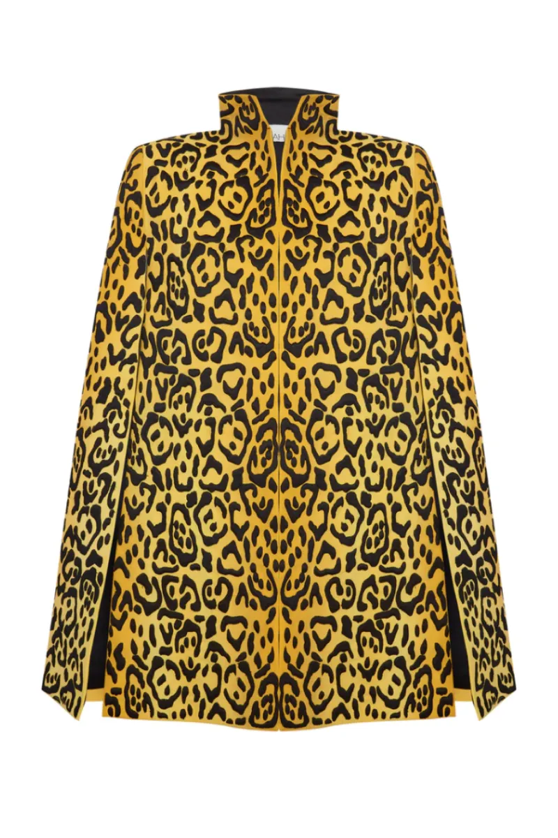 BIANCA LEOPARD-PRINT CAPE