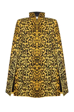 BIANCA LEOPARD-PRINT CAPE