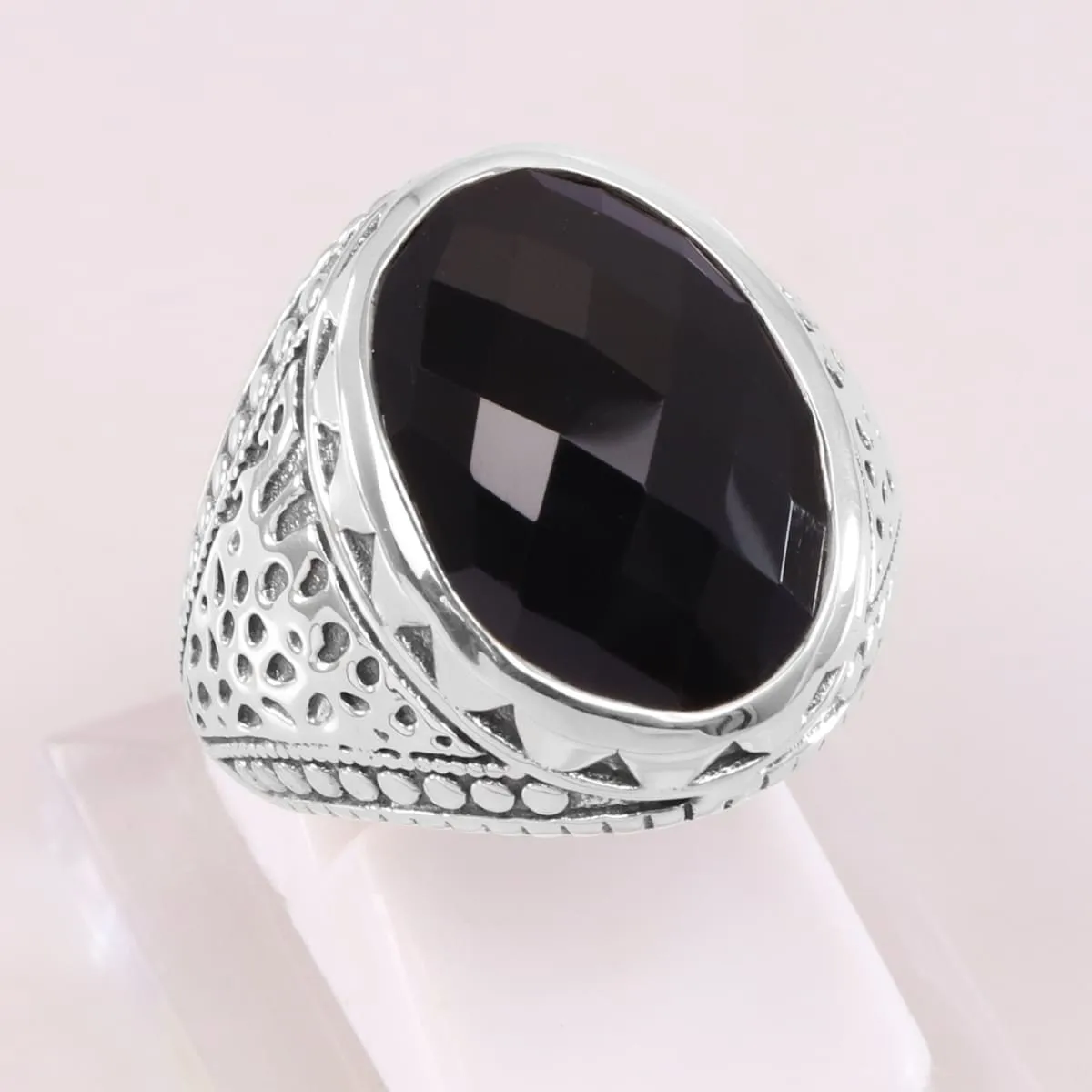 Black Onyx Ring 925 Sterling Silver Ring Onyx Ring Handmade Ring Gemstone Bezel Setting Ring For Men's