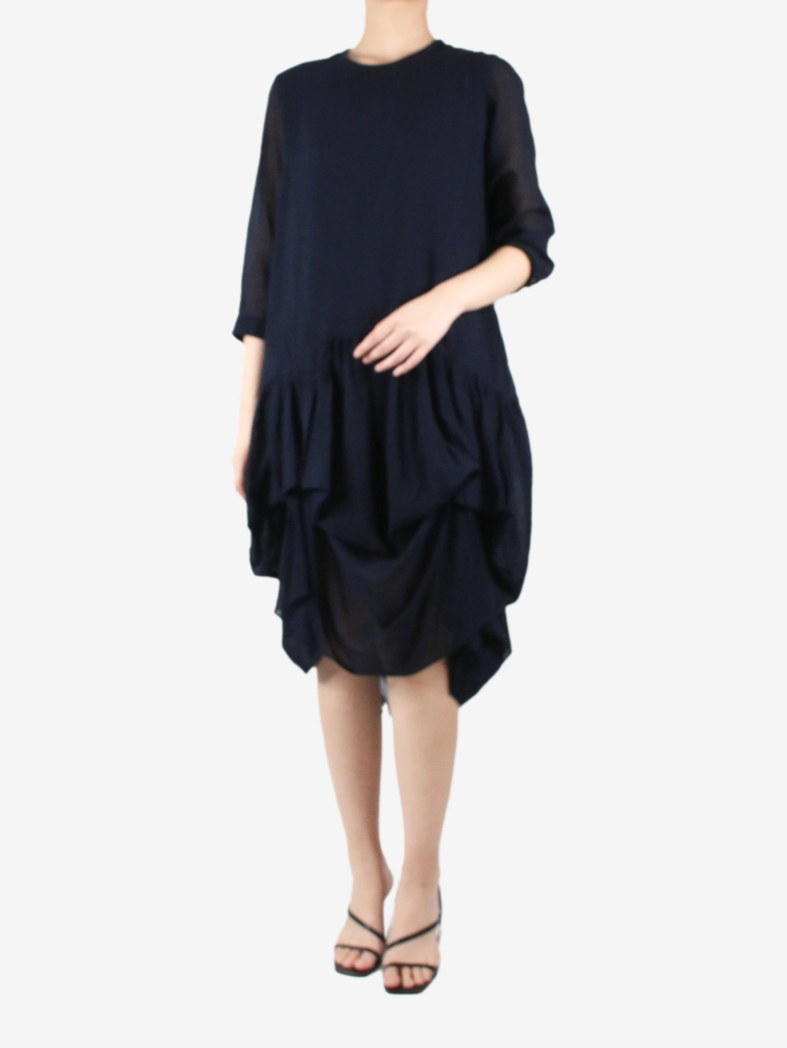 Blue wool blend dress - size M