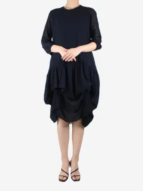 Blue wool blend dress - size M