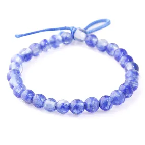 Blueberry Quartz 8mm Round (Synthetic) - Large Hole Beads