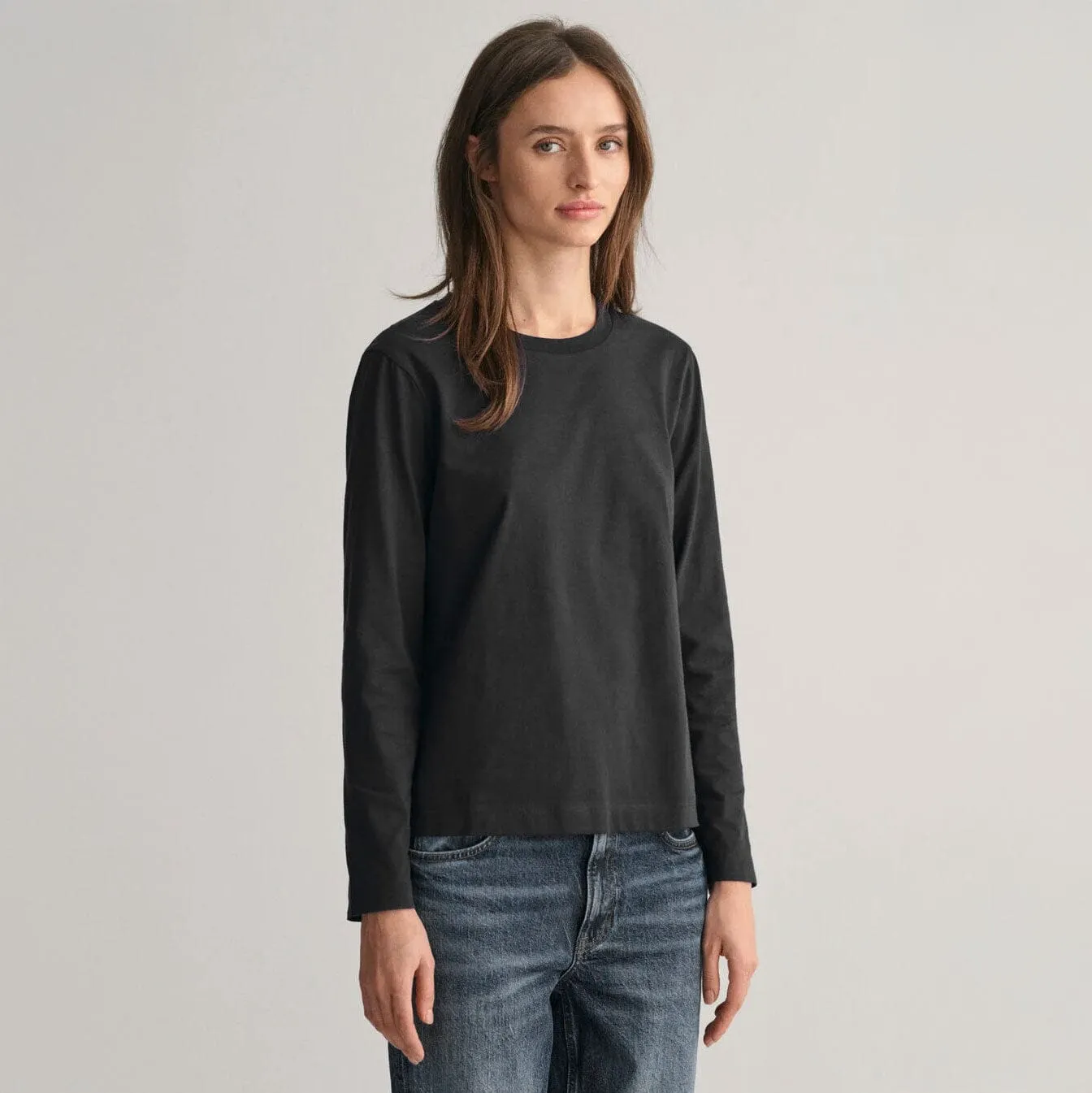 BYD Women's Long-Sleeve Tee: Elegance in 100% BCI Combed Cotton