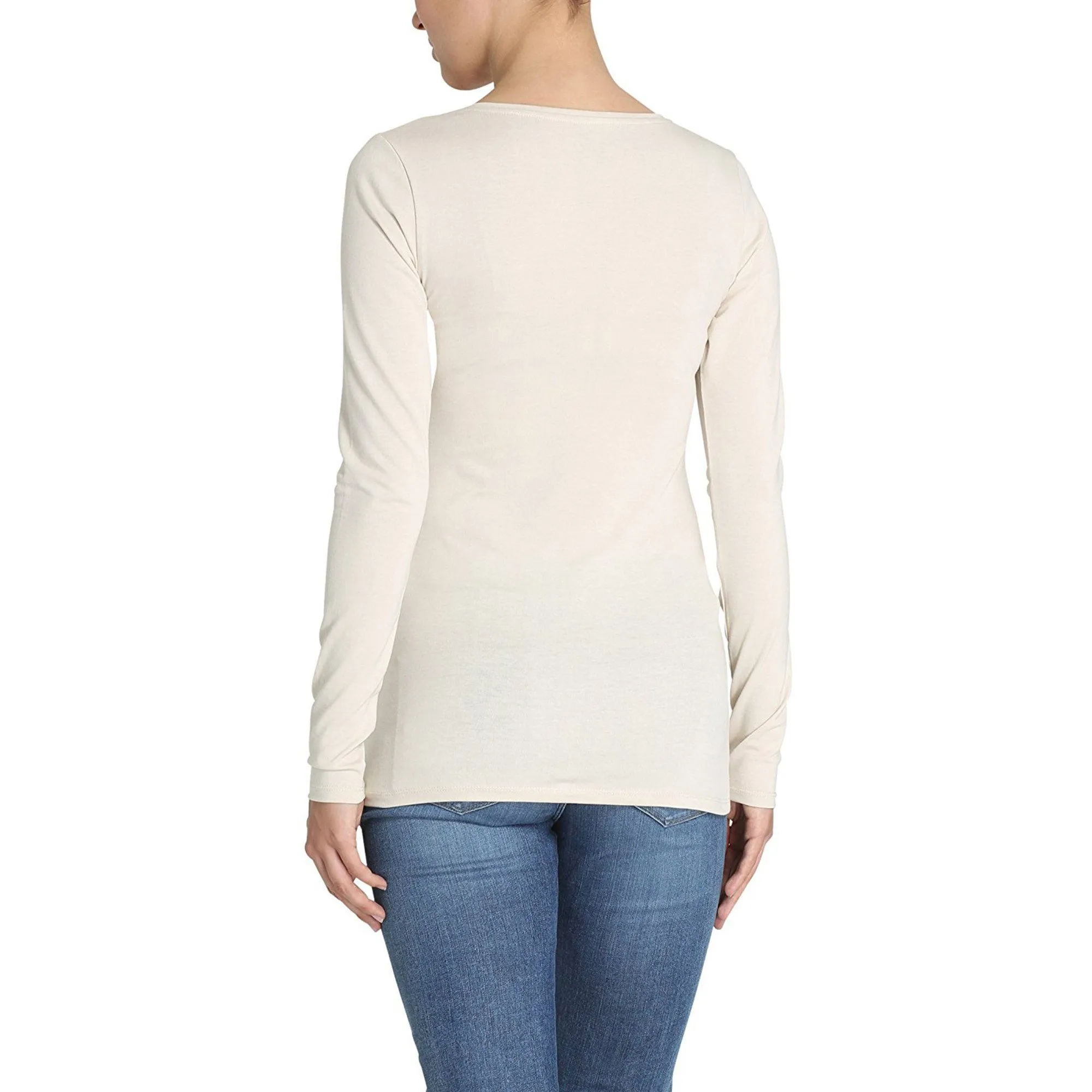 BYD Women's Long-Sleeve Tee: Elegance in 100% BCI Combed Cotton