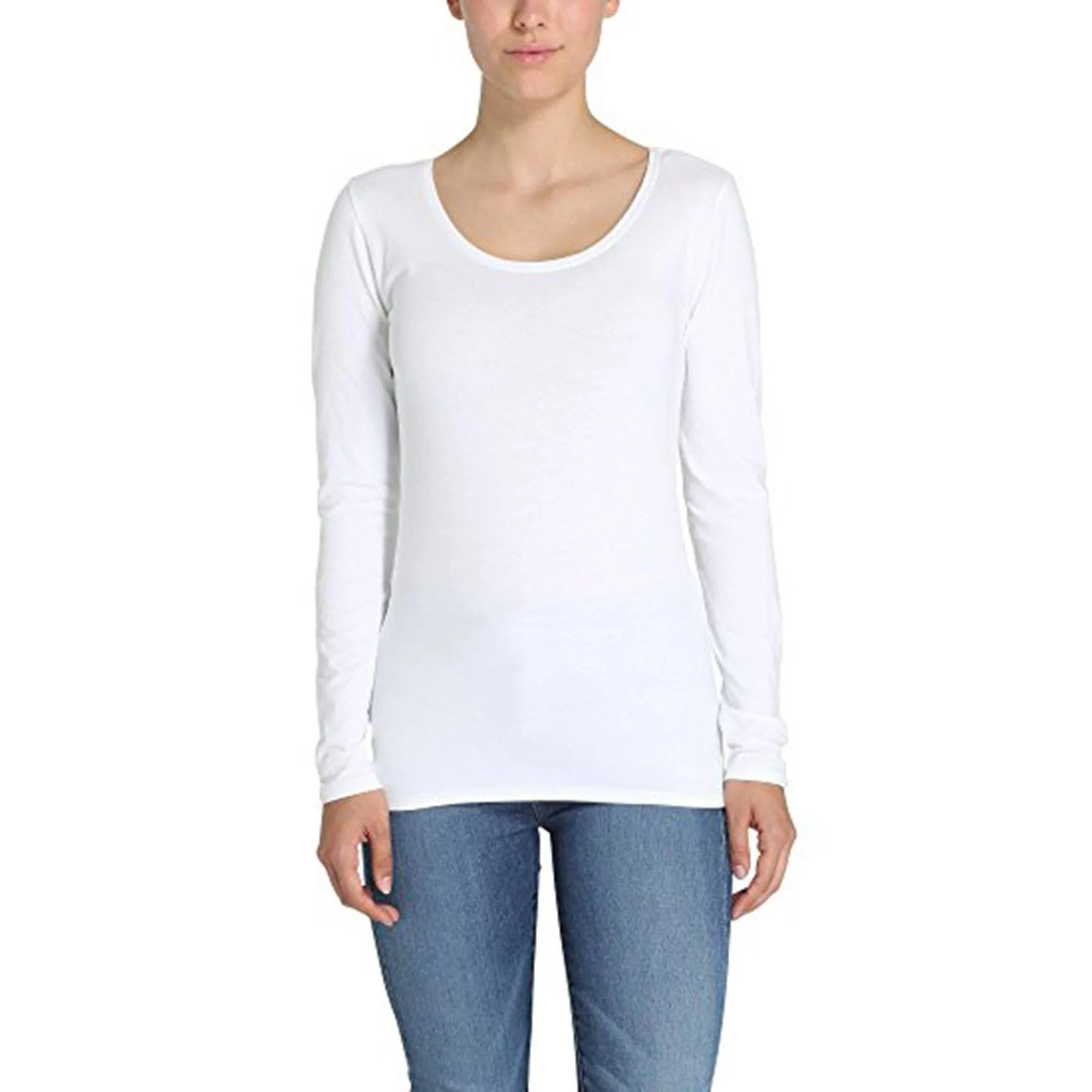 BYD Women's Long-Sleeve Tee: Elegance in 100% BCI Combed Cotton