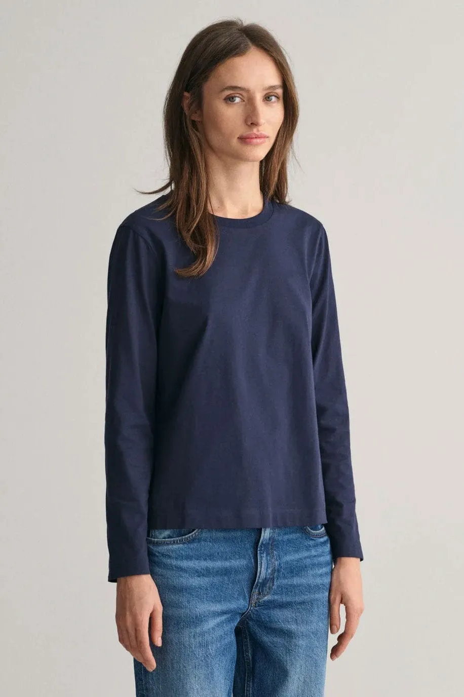 BYD Women's Long-Sleeve Tee: Elegance in 100% BCI Combed Cotton