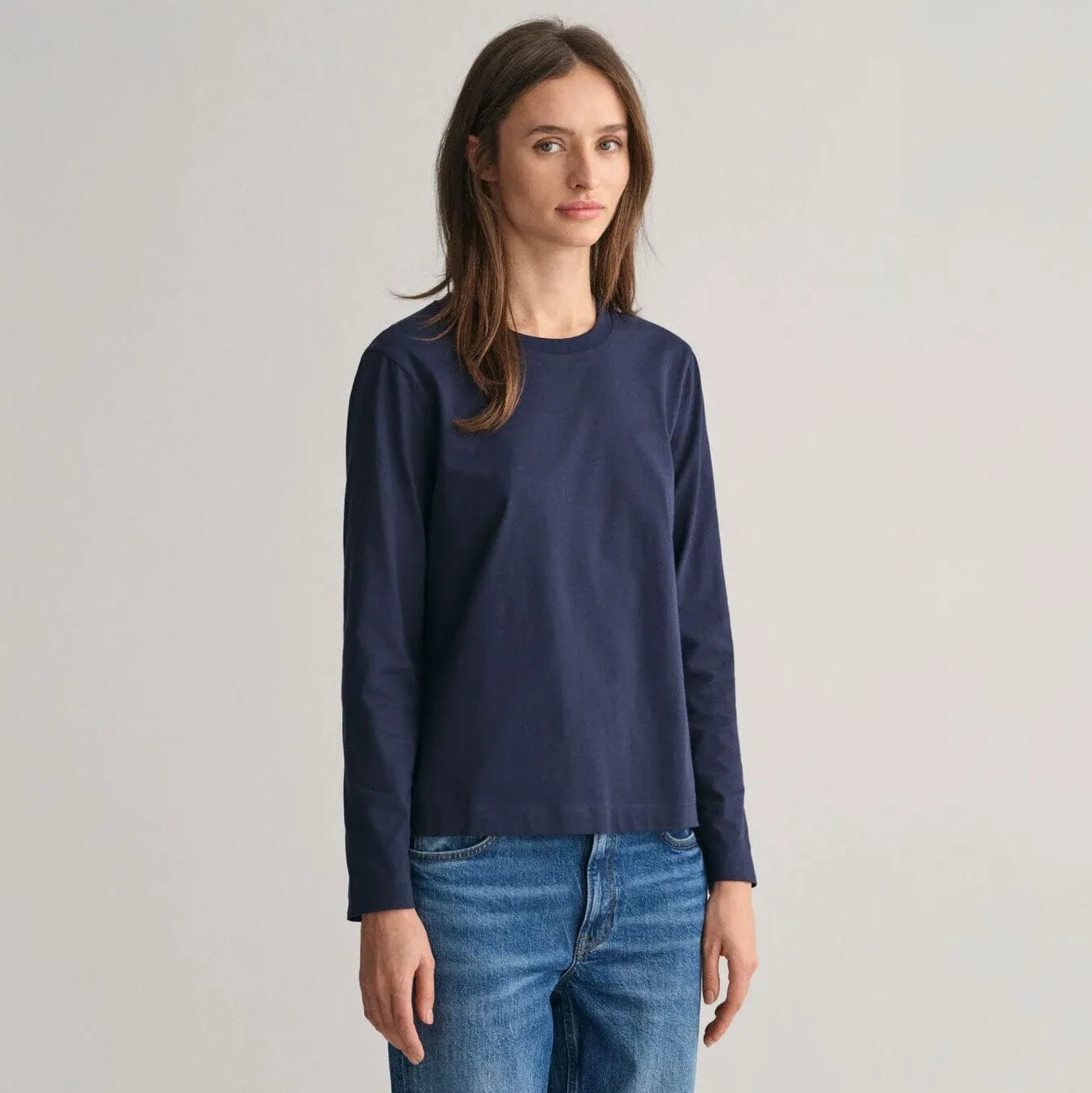 BYD Women's Long-Sleeve Tee: Elegance in 100% BCI Combed Cotton