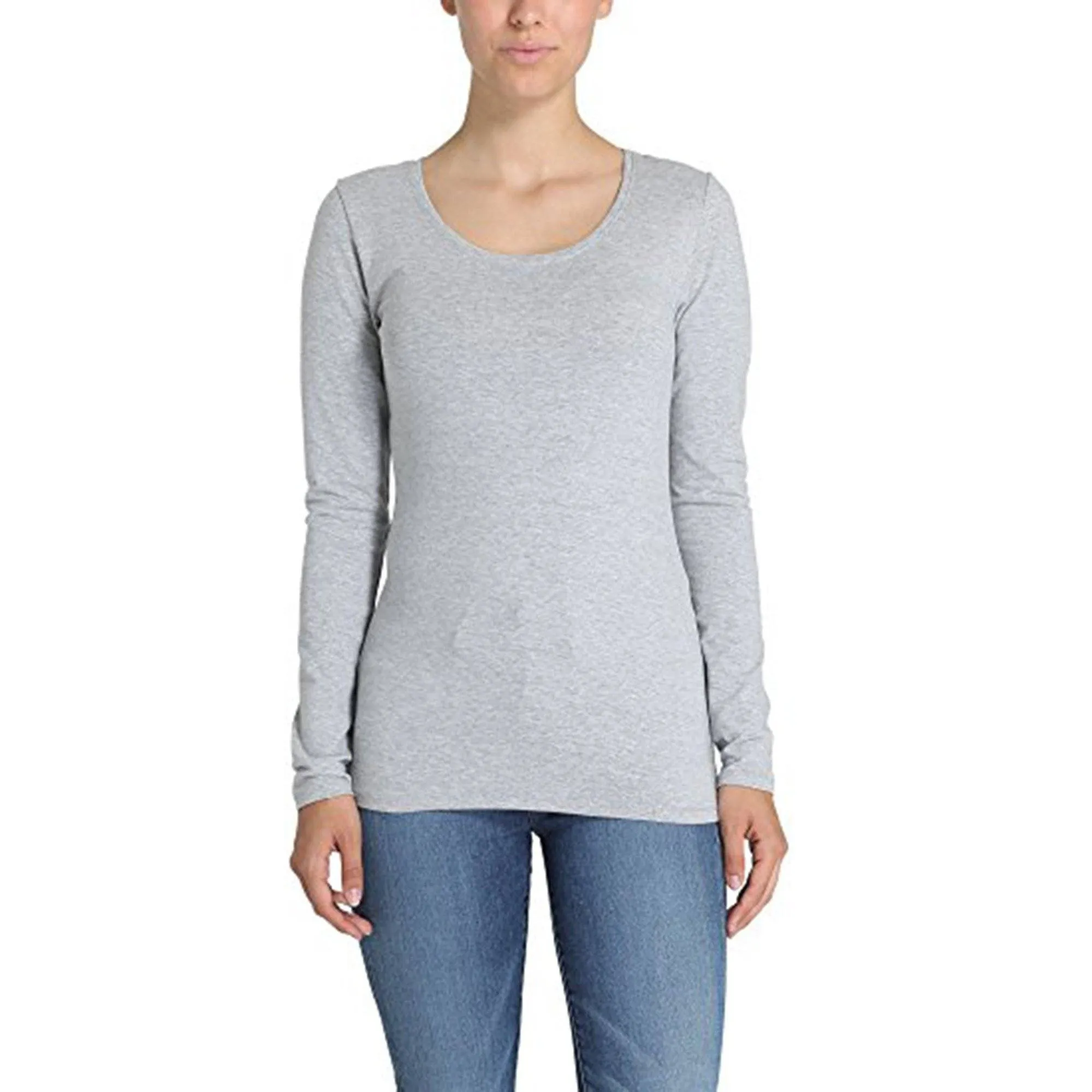 BYD Women's Long-Sleeve Tee: Elegance in 100% BCI Combed Cotton