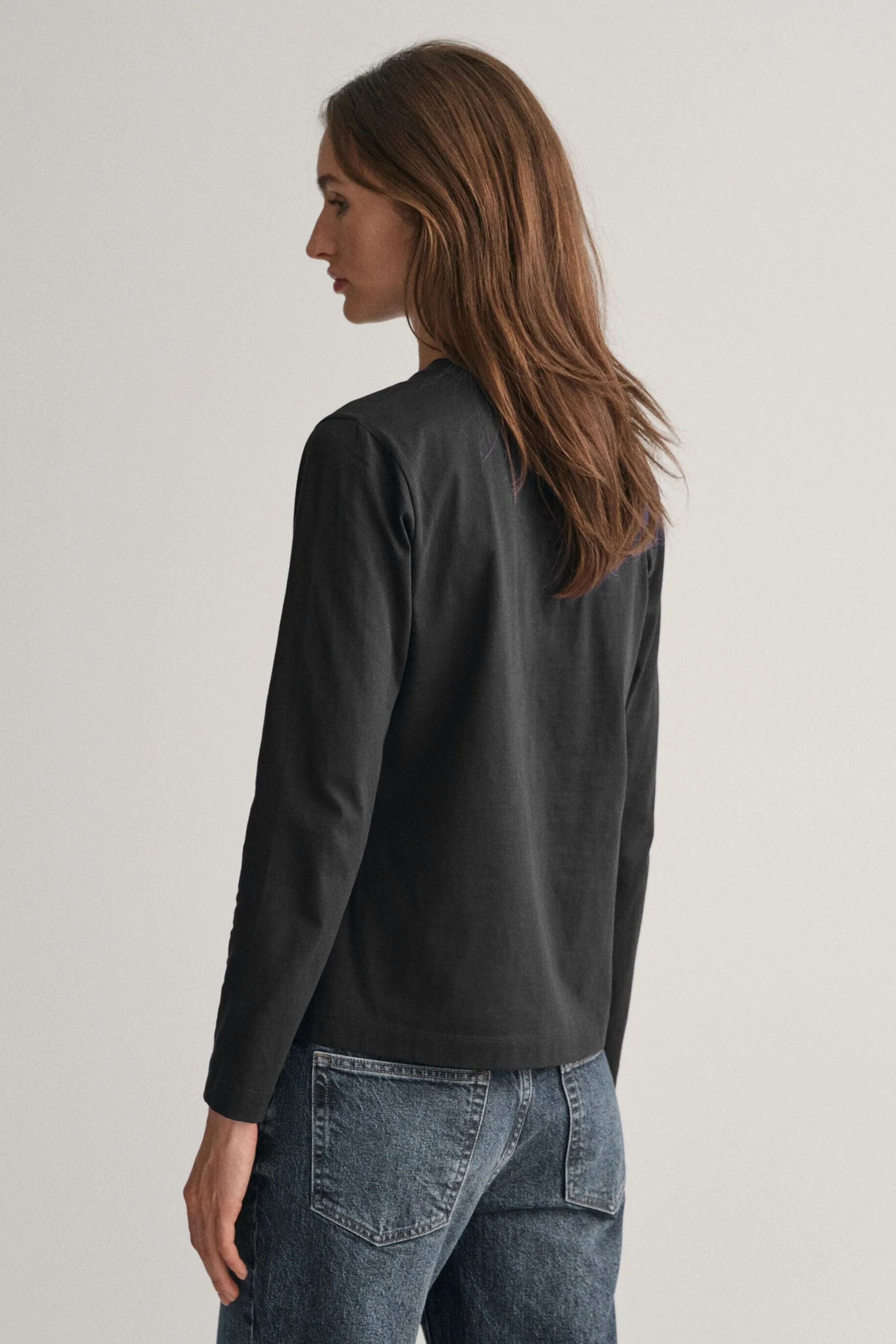 BYD Women's Long-Sleeve Tee: Elegance in 100% BCI Combed Cotton