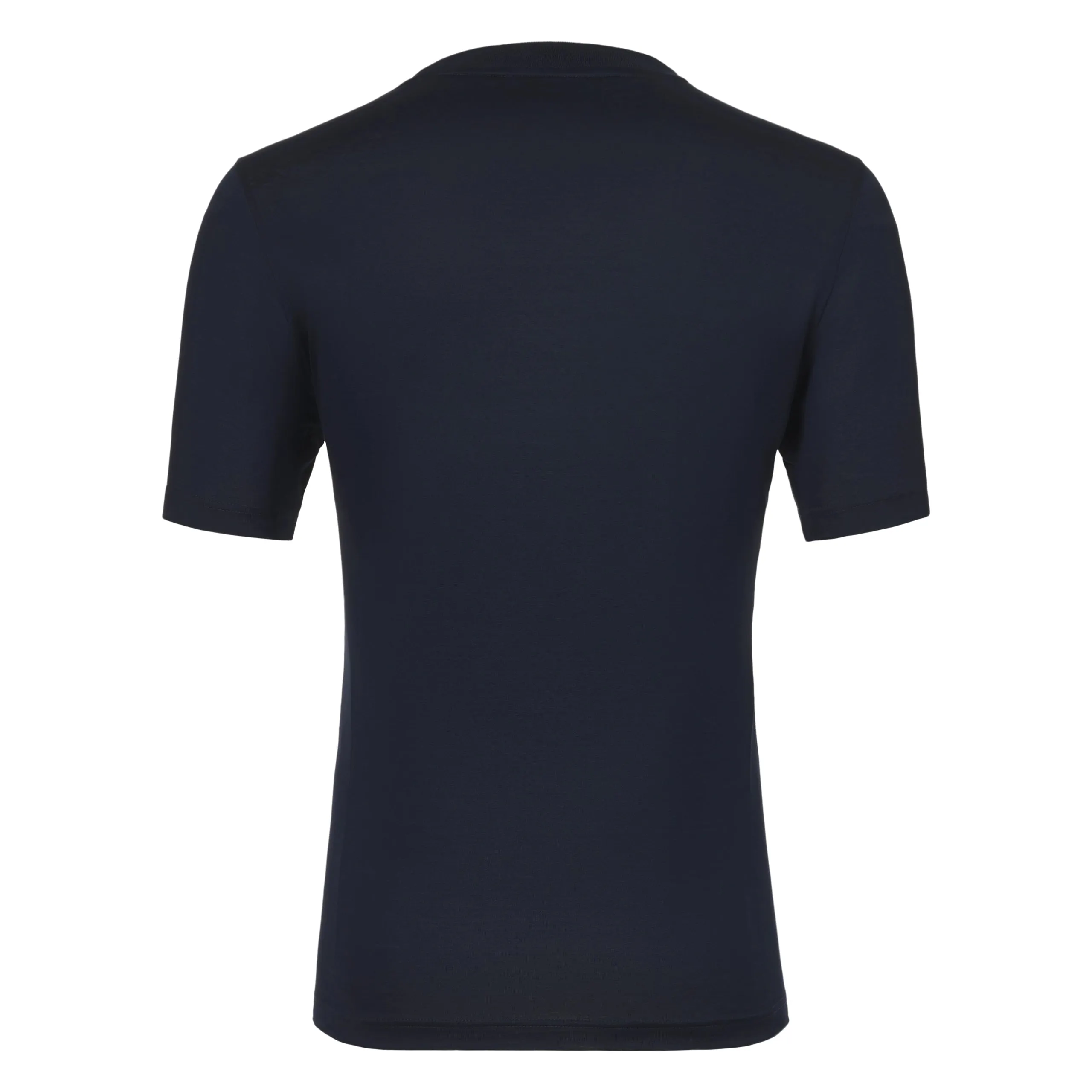 Cotton Crew-Neck T-Shirt in Navy Blue