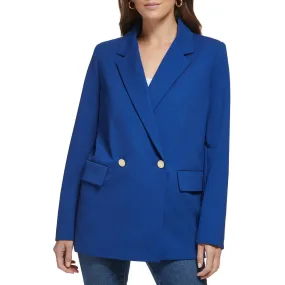 DKNY Womens Woven Notch Lapel One-Button Blazer