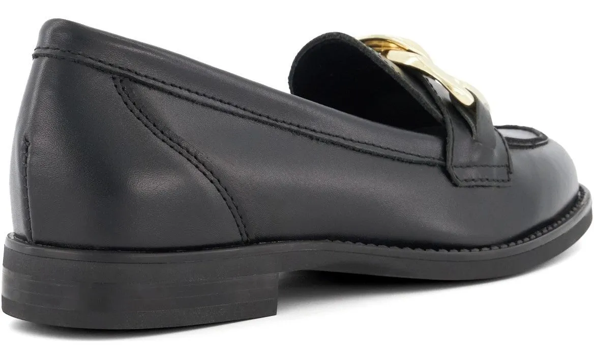 Dune Goddess Womens Leather Slip On Loafer