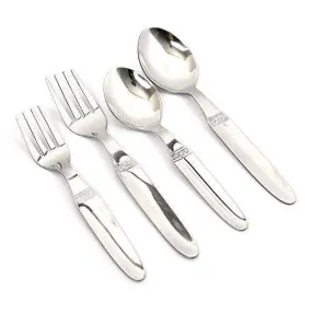 Embassy (Classic by Embassy) 48-Pieces Cutlery Set - 12 Tea Spoons, 12 Tea Forks, 12 Baby Spoons & 12 Baby Forks (Nova, 17 Gauge, Stainless Steel)