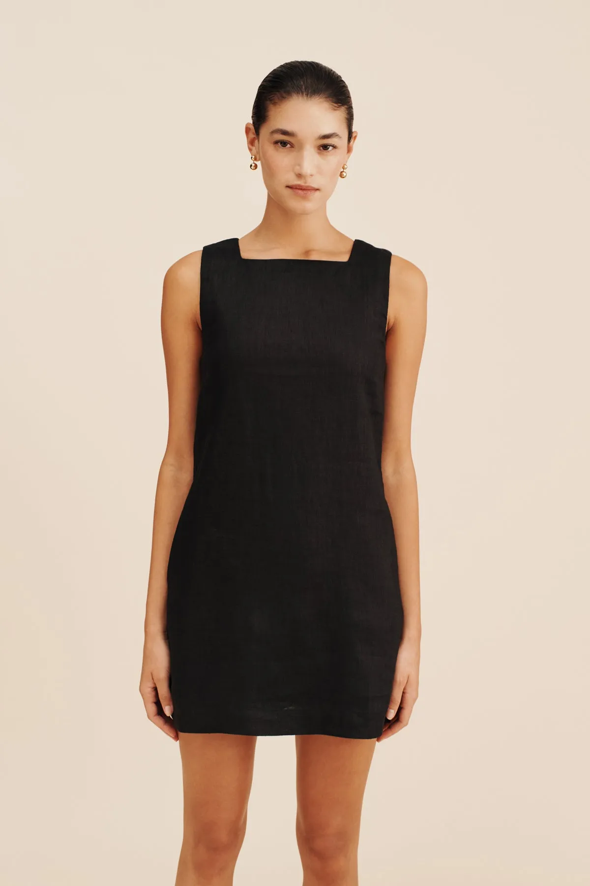 EMMA SHIFT DRESS - BLACK