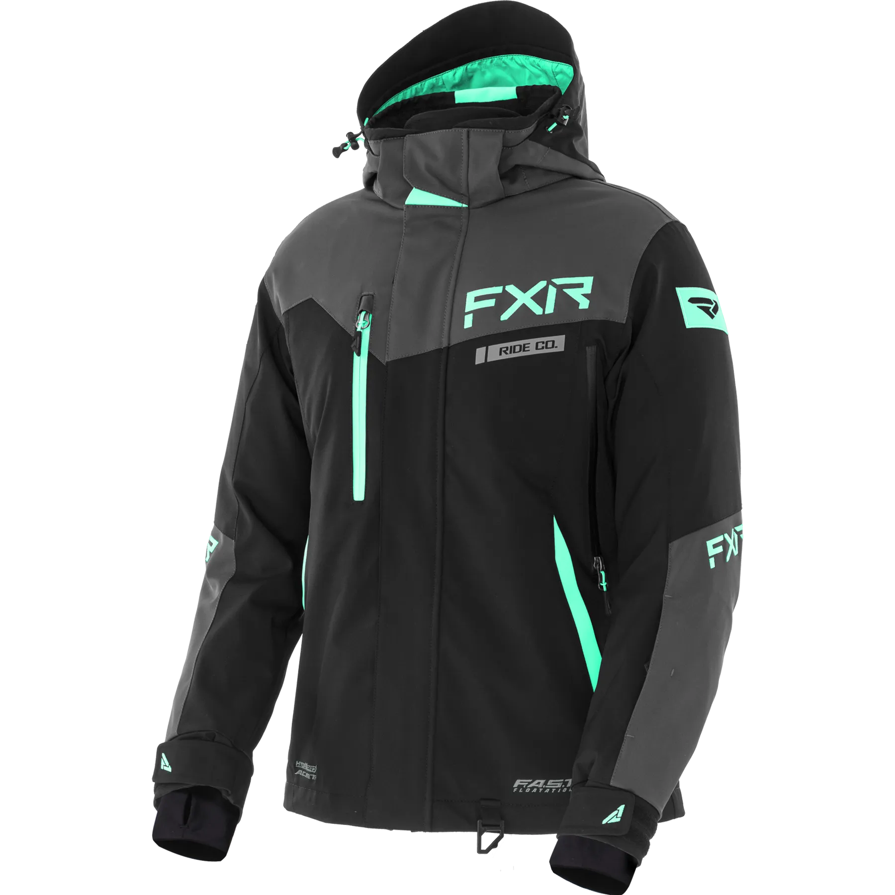 FXR Renegade Womens Jacket Black/Char/Mint