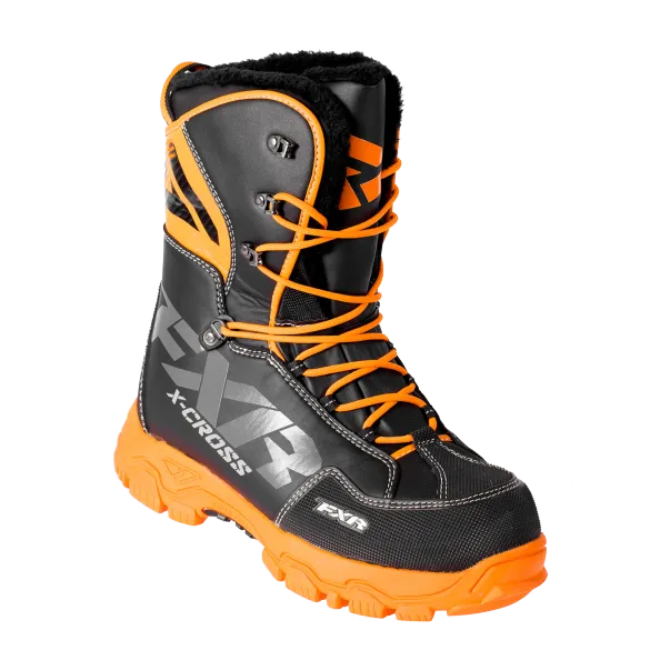 FXR X Cross Snowmobile Boot Black/Orange