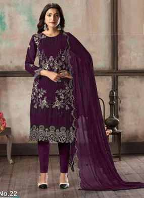 Georgette Hit Original Pakistani Style Festive Party Wear Straight Salwar Kameez