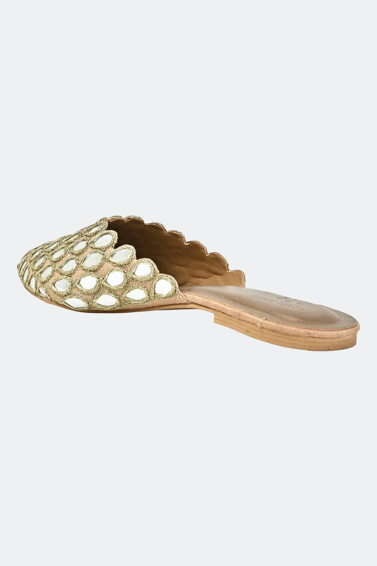 Glimmering Gold Mule For Women