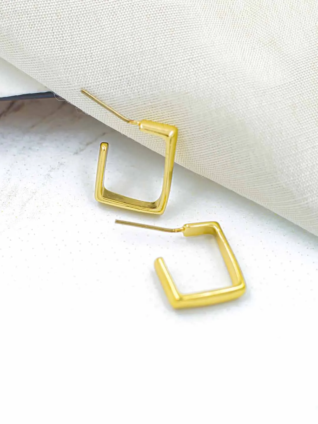 Gold Kathryn Semi Hoops