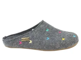 Haflinger Slippers Everest Butterflies Anthracite