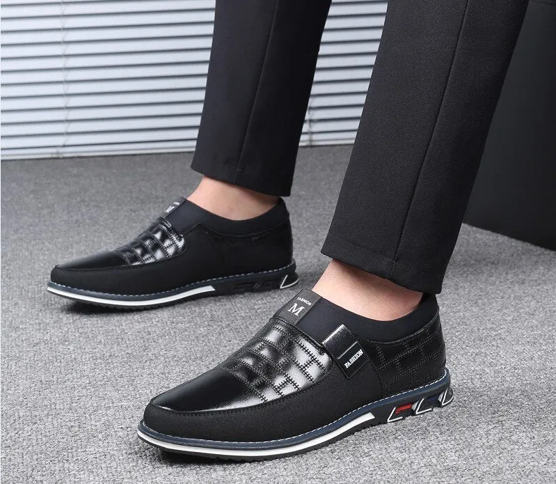 Hot Sale Men's Leather Slip On Shoes