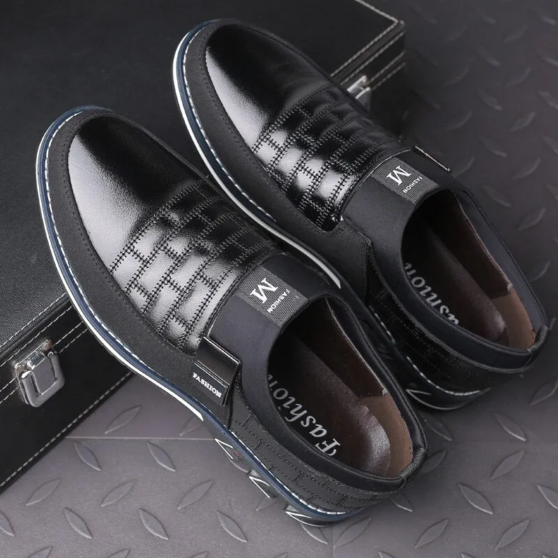 Hot Sale Men's Leather Slip On Shoes