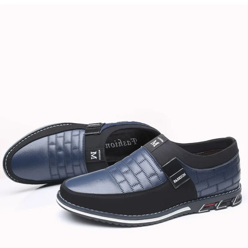 Hot Sale Men's Leather Slip On Shoes