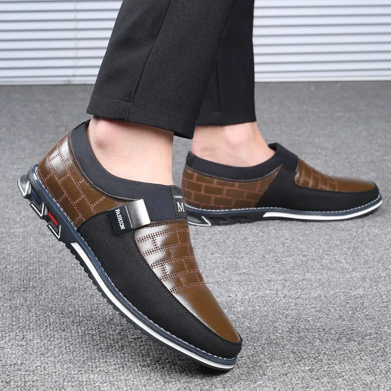 Hot Sale Men's Leather Slip On Shoes