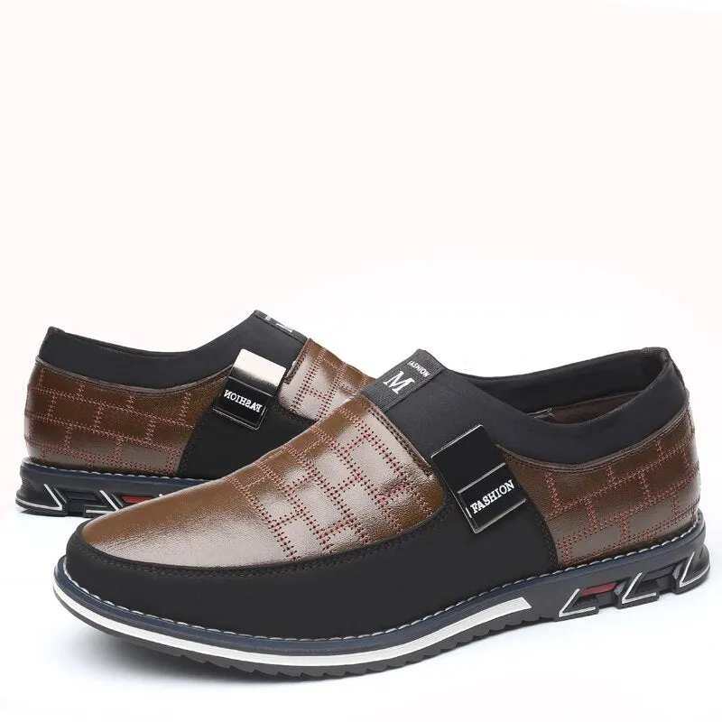 Hot Sale Men's Leather Slip On Shoes