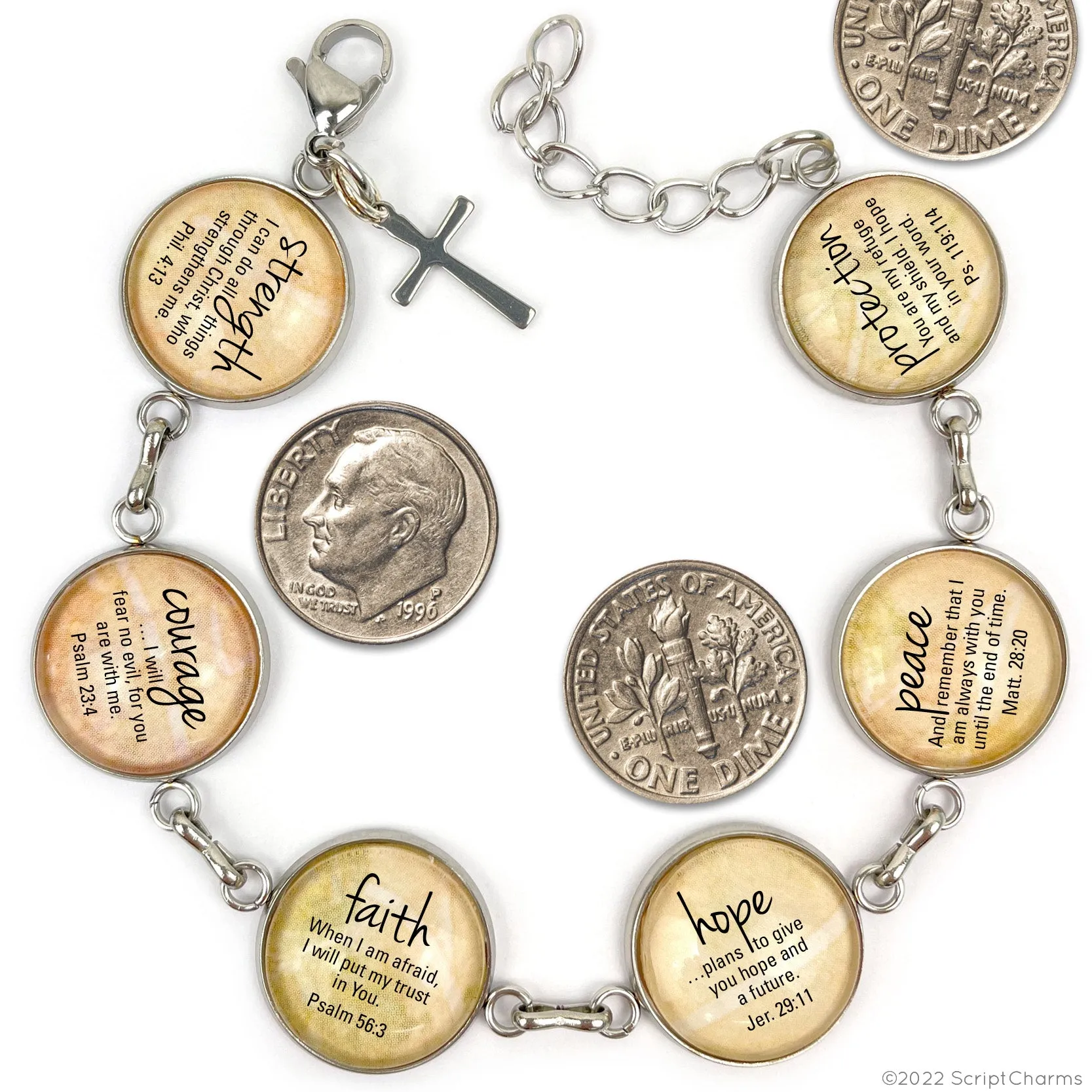 I AM Accepted, Ephesians 1:6 – Christian Affirmations Scripture Pendant Necklace (2 Sizes) – Jewelry Set