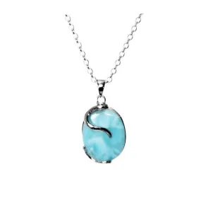 Larimar 925 Sterling Silver Handmade Necklace for Women