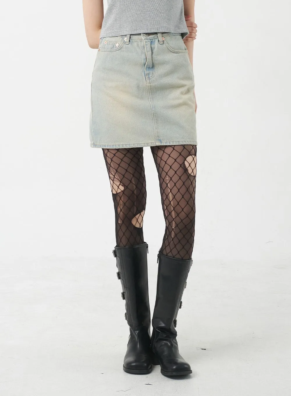 Light Denim Mini Skirt BY309