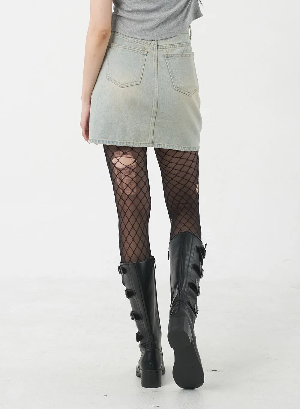 Light Denim Mini Skirt BY309