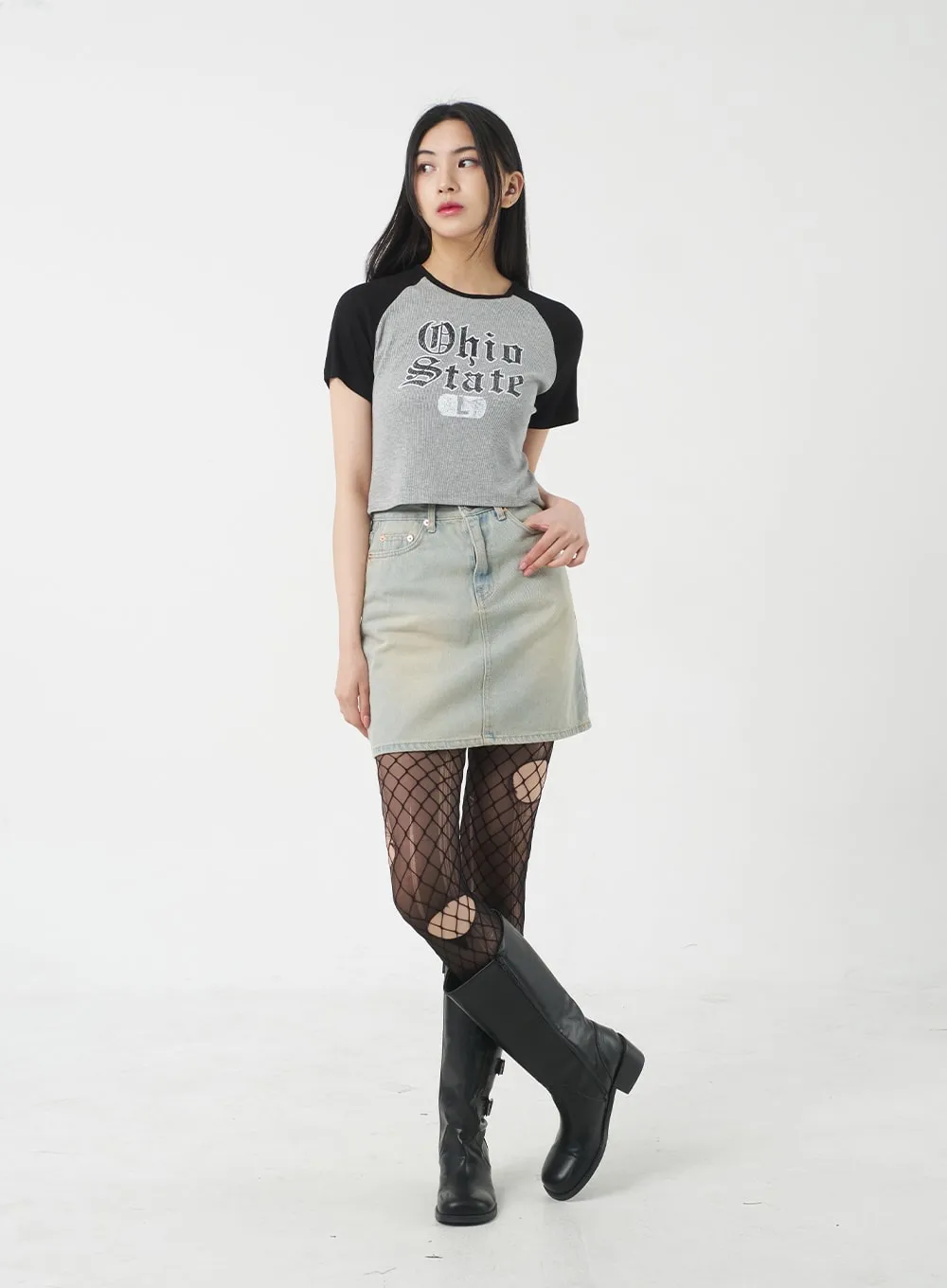 Light Denim Mini Skirt BY309