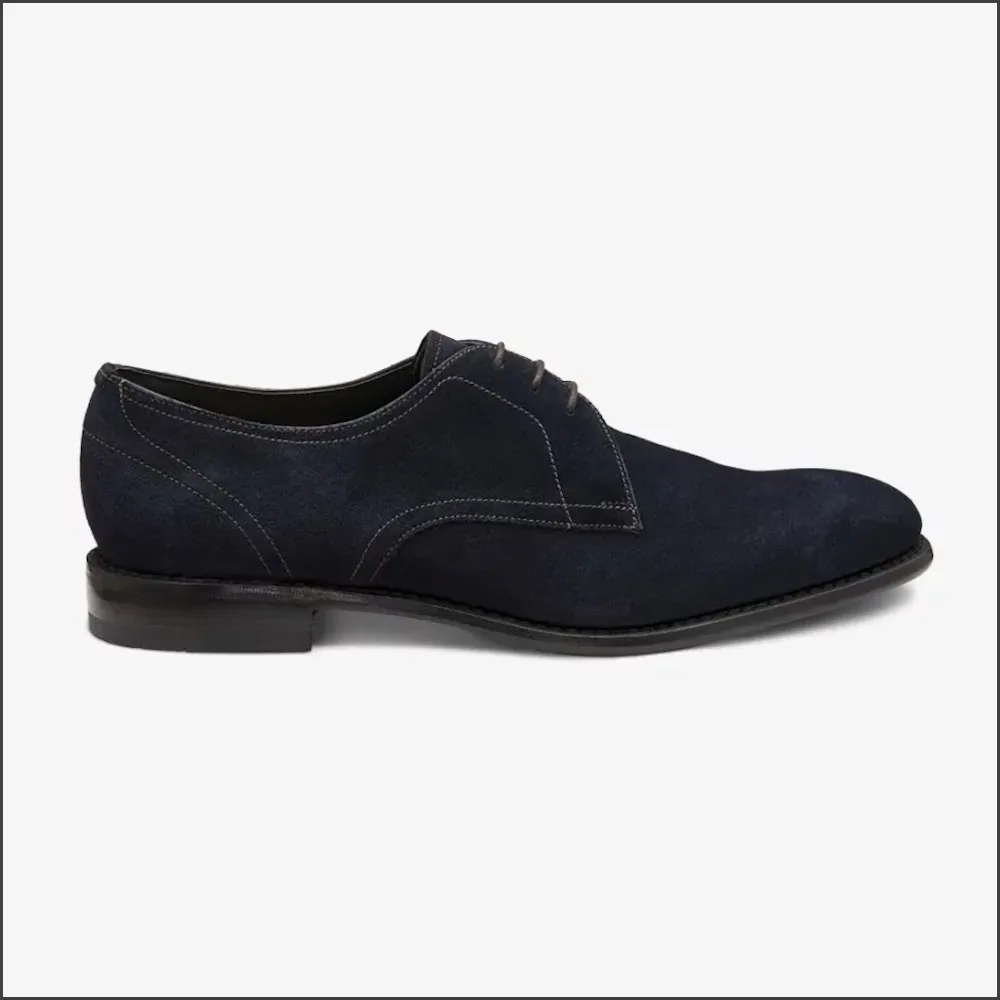 Loake Atherton Navy Suede Shoe*