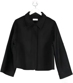 Marcela Black Cari Wool Collared Bomber UK S/M