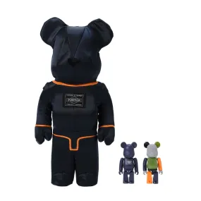 Medicom Bearbrick X Porter Yoshida Japan Tanker Iron Blue 400%   100%