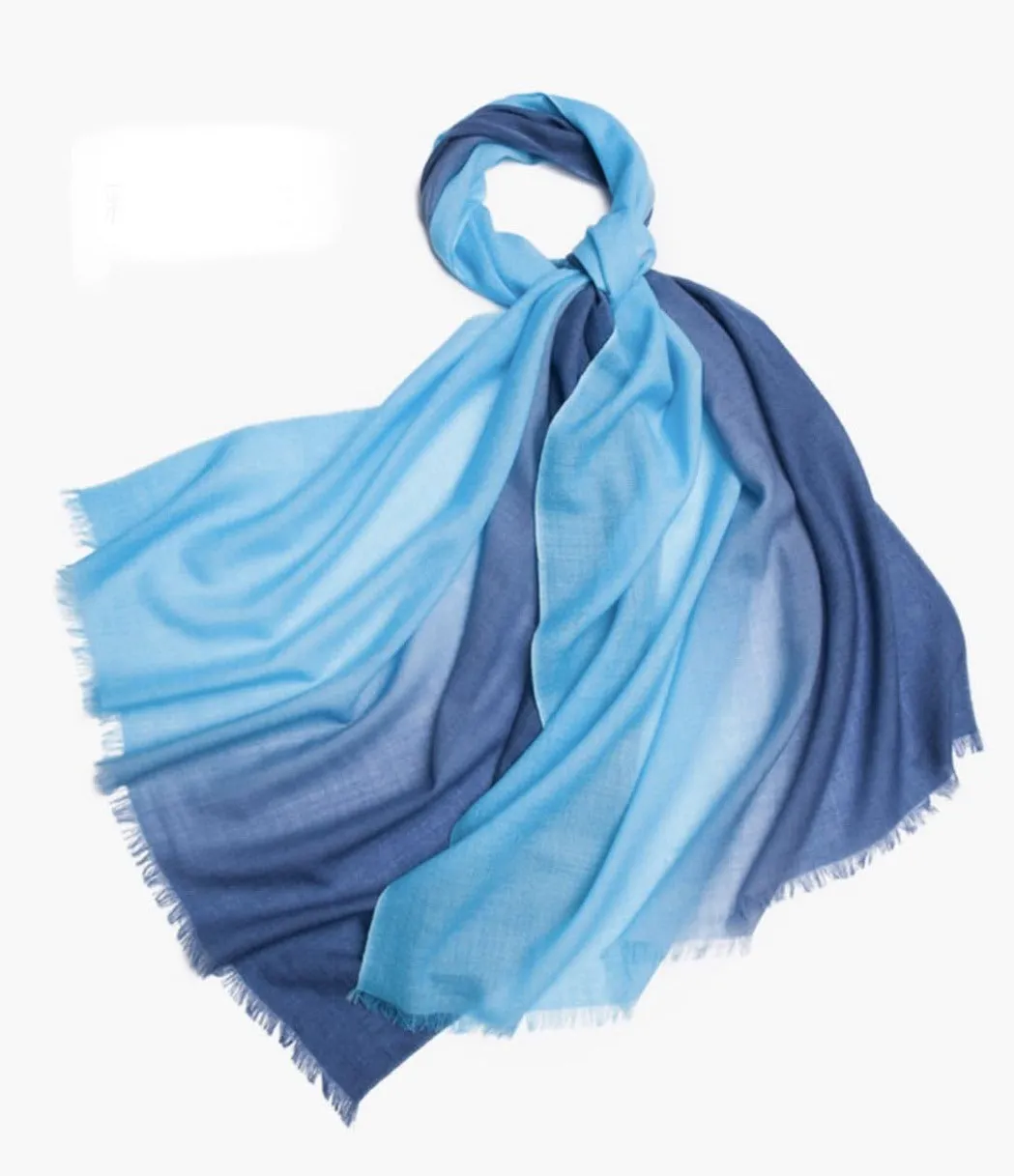 Michelle Scarf Dark and Light Blue