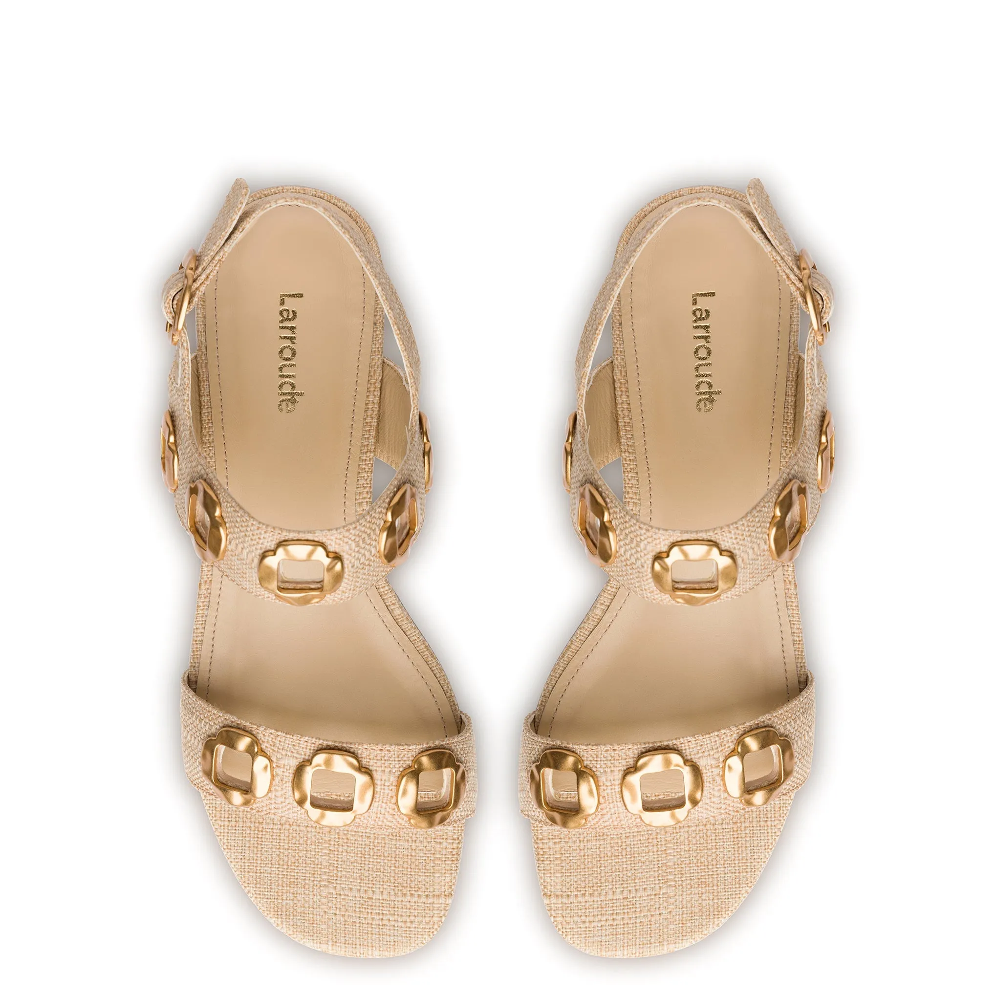 Milan Sandal In Beige Raffia