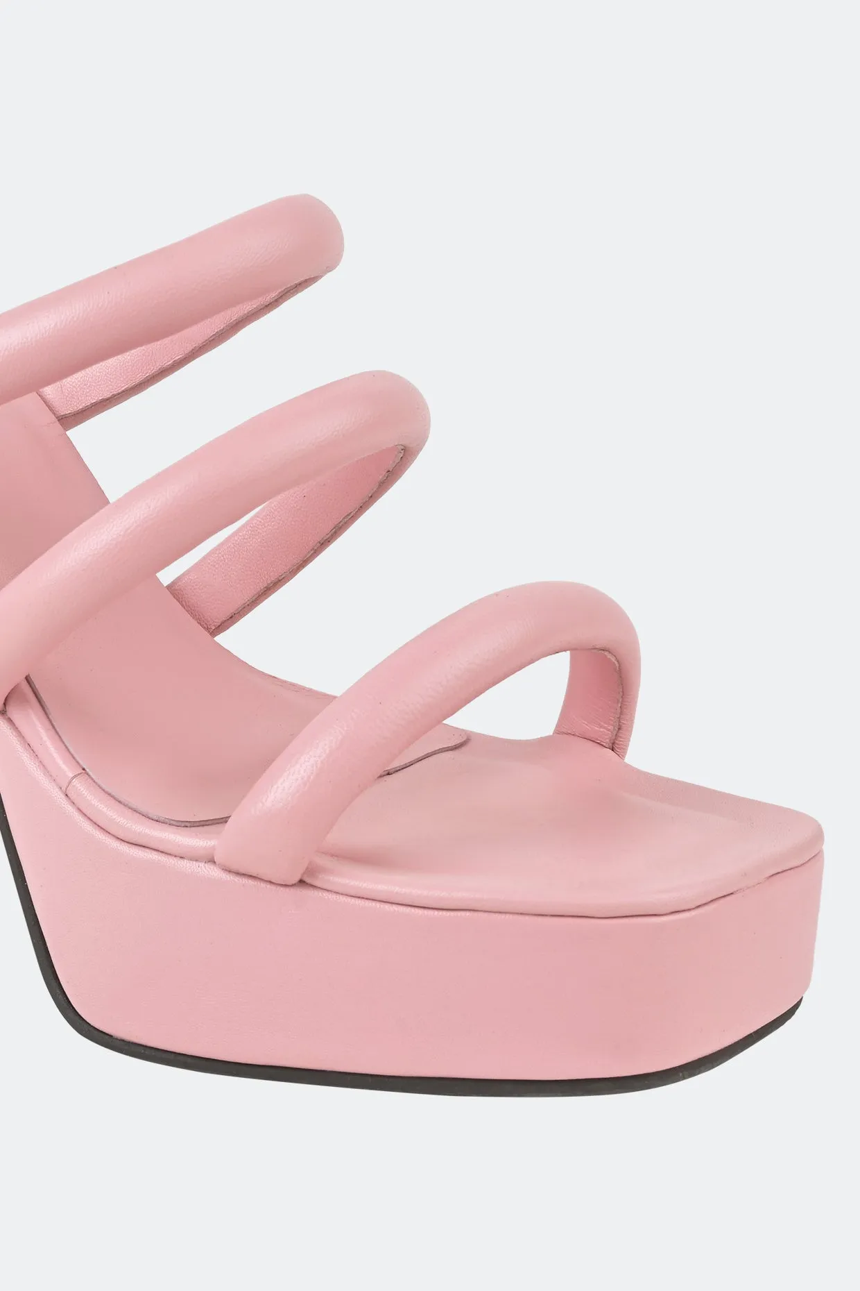 Pink Three Strap Platform For Women