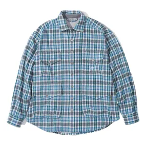 PUBLISH CHECK SHIRT-BLUE