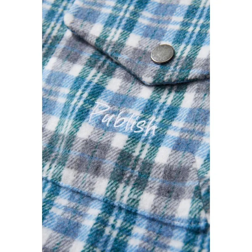 PUBLISH CHECK SHIRT-BLUE